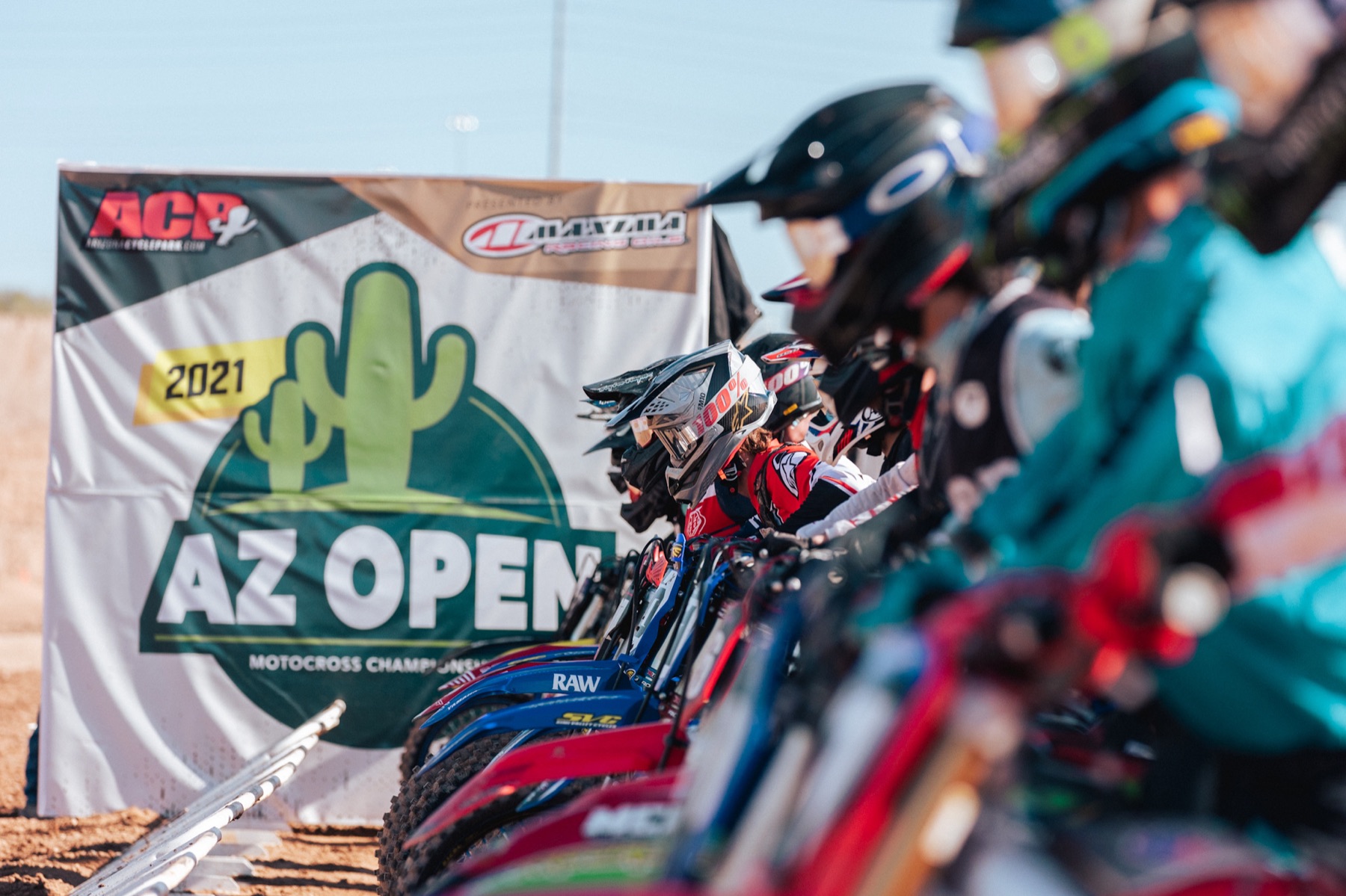 AZ Open riders lined up at the starting gate